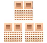 liovitor Mini caja de papel kraft con ventana, caja de embalaje de , caja de para jabón casero, dulces de panadería (marrón)