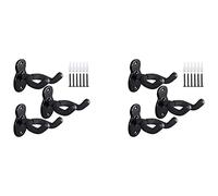 liovitor Paquete de 6 de pared para guitarra, soporte de pared de metal en forma de guitarra con tornillos, para bajo eléctrico acústico, guitarras clásicas