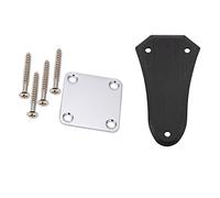 liovitor Placa de cuello de guitarra eléctrica con tornillos con guitarra acústica de madera, cubierta de varilla de madera, piezas de guitarra