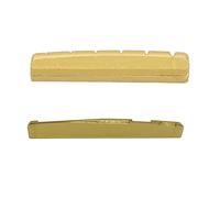 liovitor Tuerca de latón para guitarra acústica o, y latón dorado, puente de guitarra acústica 72 x 3 x 6,9/7,8 mm