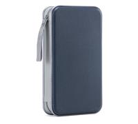 LIOVODE Estuche CD portátil Funda para CD plástico Organizador para Coche | estuche para cd y dvd, fundas antideslizantes, diseño ahorra espacio, asa de transporte, carcasa de plástico rígido
