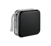 LIOVODE Estuche para DVD, 48 Capacidad para CD, portátil, Soporte para CD, de plástico Duro, Organizador para Coche (Capacidad 48, Negro 48)