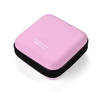 LIOVODE Estuche para DVD, 48 capacidades, Organizador de Almacenamiento de EVA para CD portátil, Protector de DVD para Coche (Capacidad 48, rosa48)