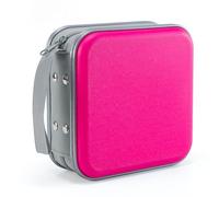 LIOVODE Funda para DVD, 48 unidades, portátil, de plástico duro, para CD, organizador para coche, color rosa