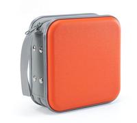LIOVODE Funda para DVD, capacidad para 48 CD, portátil, de plástico duro, organizador para DVD, CD, para coche, color naranja