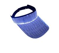 LIOVODE Sombrero LED, visera para el sol, gorra iluminada con 7 colores para mujer, unisex, con ajuste elástico, para correr, tenis, golf, viseras (negro)