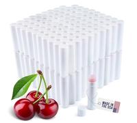 Lip Balm Bulk Unlabeled - Made in USA 200 Pack Cherry Bulk Chapstick - Natural Ingredients Vitamin E Shea Butter - Custom Chapstick Bulk For Party & Wedding Favors