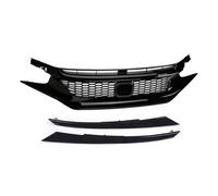 Lip Delantero para Civic 10th Gen 2016-2021 Parrilla Delantera Racing Grill Net Coche Rejilla Divisor Parachoques Superior Capó Parachoques Labio Delanteros(2021 Type 2)