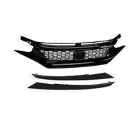 Lip Delantero para Civic 10th Gen 2016-2021 Parrilla Delantera Racing Grill Net Coche Rejilla Divisor Parachoques Superior Capó Parachoques Delanteros Lips(16-18 Type 2)