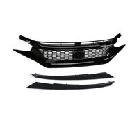 Lip Delantero para Civic 10th Gen 2016-2021 Parrilla Delantera Racing Grill Net Coche Rejilla Divisor Parachoques Superior Capó Parachoques Labio Delanteros(19-20 Type 2)
