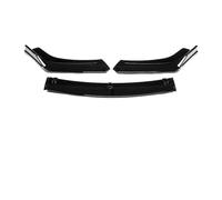 Lip Delantero para Civic 10th Gen 2016-2021 Sedan Parachoques Delantero 4 Puertas Labio Divisor Inferior Spoiler Kit Carrocería Afinación Alerón Delanteros para Coche(Glossy Black)