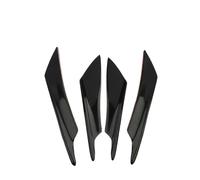 Lip Delantero para Mitsubishi Lancer EVO X Aleta Parachoques Coche Canard Divisor Difusor Valence Spoiler Labio Protector Arañazos Negro Alerón Delanteros para Coche(Black)