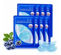 Lip Eye Mask Kit,8 Pcs Blueberry Crystal Collagen Under Eye Patches for Dark Circle Puffiness Dry Line,Hydrating Moisturizing Skincare Lip Mask Eye Pads, Máscara de ojos y labios