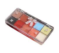 Lip Gloss Palette, 10 Color Lip Paint, Jelly Tinted Lip Gloss, Moisturizing Lipstick, Long-Lasting Makeup Kit, Hydrating Soft Jelly Lips, Perfect for Women and Ladies