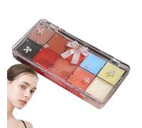 Lip Gloss Palette, 10 Colors Lip Paint, Jelly Tinted Lip Gloss, Moisturizing Lipstick Kit, Long-Lasting Lip Gloss, Cosmetic Lip Gloss Palette, Long-Lasting Lip Gloss Makeup Kit for Women and Ladies