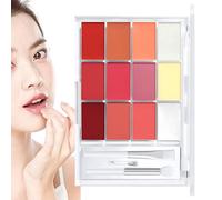 Lip Gloss Palette - 12 Color Hydrating Lip Gloss Set for Vibrant Makeup