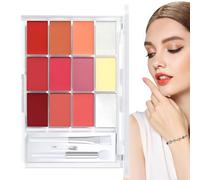 Lip Gloss Palette, Hydrating Lip Gloss, Moisturizing Lip Tint, Color Lip Gloss Palette, Lipstick Makeup Set, 12 Colors Lip Gloss, Gloss Tint Set, for Women Girls