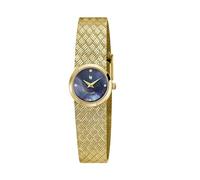 Lip Henriette 22mm Diamantes Reloj Mujer Acero Dorado Malla Polaca 671616, nacarado