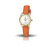 Lip Himalaya 29 Reloj Mujer Acero Dorado Cuero Naranja 671608, blanco