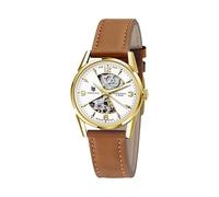 Lip Himalaya 33.5 Reloj de arena automático dorado reloj mujer pulsera marrón 671683, blanco