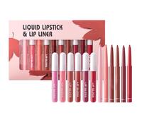 Lip Liner Combo, Matte Lipstick Set, Long-Lasting Lip Liner, Lipstick and Liner Set, Plumping Lip Set, Lip Liner Pen Set, Liquid Lipstick Set, Defined Lips Set, Lip Liner Set for Defined Lips