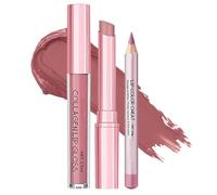 Lip Liner Lápiz Labial Combo, Lápiz Labial Natural | Suministros De Maquillaje De 3 Piezas, Color Carne, Mate, Para Día, Noche, Fiesta, Boda, Viajes, Casa, Oficina, Escuela, Fecha, Otoño,