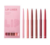 Lip Liner Set | 6X Waterproof Lip Makeup Pencils | Matte Lipstick, Smudge-Proof Lip Liner, Long-Lasting Lip Gloss for Women, Lip Defining Pencils for Precise Lip Contouring