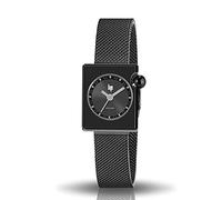 Lip Mach 2000 Mini Square Reloj Mujer Acero Negro Milanés 671391, Negro