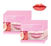 Lip Mask, 15 Piezas Mascarilla Labial, Almohadillas Labiales Hidratantes, Exfoliante Mascarilla Labial, Lip Care Lip Mask, Adecuada para Labios Secos y Agrietados, Línea Fina y Arrugas, Fresa