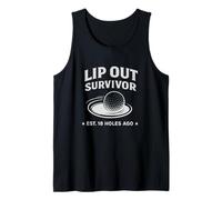 Lip out Survivor Divertido Golf Humor Golfista Broma Golf Vidas Camiseta sin Mangas