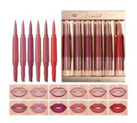 Lip Pencil - Lipstick Mat - Long -Holding Lipstick | Conjunto De 6 Lápices Labiales Lápices De Labios | Maquillaje Largo Largo Resistente Para Salidas, Viajes Belleza