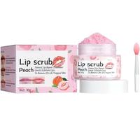 Lip Scrub Exfoliator,Honey Peach Lip Sleeping Mask,Lip Lightening for Dark Lips,Fades Lip Lines,Effectively Moisturizes and Repairs Dry Chapped Lips (1pcs)