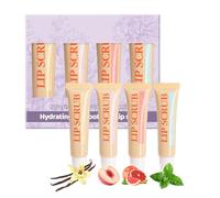 Lip Scrub Kit, Moisturizing Lip Exfoliant, Lip Care Set, Nourishing Natural Ingredients, Gentle Scrubber Design, Perfect for Winter Lip Care, 4 Pieces