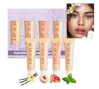 Lip Scrub - Lip Scrub Kit,Lip Scrub Lip Exfoliant Scrubber - 4X Lip Scrubs Set, Lip Care Products Lip Plumper, Lip Dry Cracked Lips, Stocking Stuffers