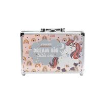 Lip Smacker Beauty Train Case, Set de Regalo para Niñas con 22 Brillos de Labios, 9 Sombras de Ojos Cremosas, 2 Esmaltes de Uñas, 4 Polvos y Clips para el Cabello