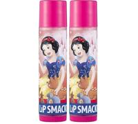 Lip Smacker Blancanieves, Bálsamo Labial Inspirado en Princesas Disney para Niños, Hidrata, Suaviza, Da Brillo, Sabor a Beso de Cereza (Paquete de 2)