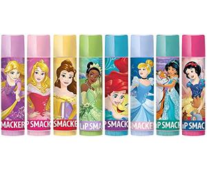 Lip Smacker - Colección Princesas Disney - Bálsamo Labial Hidratante Infantil con 8 Sabores Diferentes - Hidratante Labios Ideal para Fiestas - Pack de 8