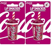 Lip Smacker - Colección Vasos Coca-Cola - Bálsamo Labial Hidratante Infantil Sabor Coca Cola de Cereza - Hidratante Labios Ideal como Regalo - Envase Individual (Paquete de 2)
