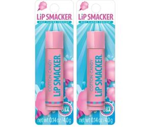 Lip Smacker Cotton Candy, Bálsamo Labial para Niños, Hidratación Superior y Labios Carnosos, Individual (Paquete de 2)