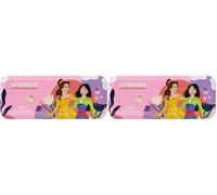 Lip Smacker Disney Princess Artisan Picnic Beauty Tin, Set de Maquillaje de 3 Niveles, 16 Brillos de Labios, 8 Cremas Brillantes, Aplicadores de Maquillaje y Accesorios para el Cabello para tus Hijos