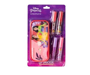 Lip Smacker Disney Princess Set de Brillo de Labios, Conjunto de Maquillaje para Niñas con 4 Brillos de Labios Coloridos, Incluye una Bolsita con Cremallera