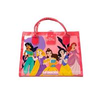 Lip Smacker Disney Princess Weekender Case, Estuche de Viaje Todo en Uno de Tote Duro, Maquillaje y Accesorios para Rostro, Labios, Ojos y Cabello, Más de 20 Piezas para tus Hijos