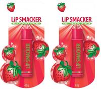 Lip Smacker Fresa Solo Blíster, Bálsamo Labial para Niños Seguro de Usar y Libre de Color para un Acabado Natural, Sabor a Fresa (Paquete de 2)
