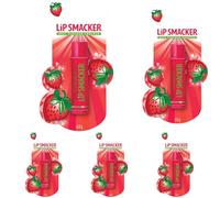 Lip Smacker Fresa Solo Blíster, Bálsamo Labial para Niños Seguro de Usar y Libre de Color para un Acabado Natural, Sabor a Fresa (Paquete de 5)