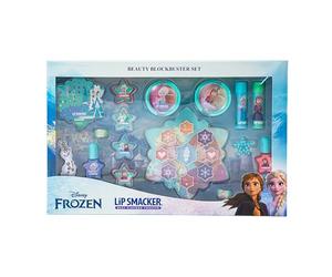 Lip Smacker Frozen Blockbuster Set, Set de Regalo de Maquillaje Todo en Uno con Bálsamos Labiales, Brillos de Labios, Cremas y Esmaltes de Uñas para tus Hijos, Accesorios para Cabello y el Maquillaje