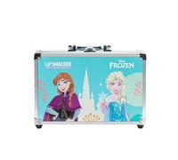 Lip Smacker Frozen Traincase, Maletín De Maquillaje Frozen Para Niñas, 40+ Piezas de Maquillaje para Rostro, Labios y Uñas con Accesorios de Belleza para Cabello y Maquillaje Incluidos