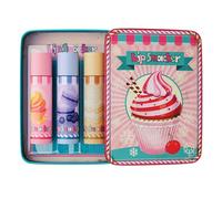 Lip Smacker Lip Balm Tin Trio, Set de Regalo de 3 Bálsamos Labiales para Niños, Edición Especial O&B, Hidratantes y Fáciles de Aplicar, con Aceite de Semillas de Ricino, O&B