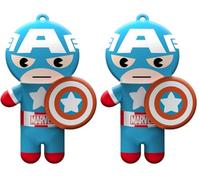 Lip Smacker Marvel Collection, Bálsamo Labial Sabor Capitán América para Niños, con Llavero, Hidrata y Refresca, Pack de Blíster Individual (Paquete de 2)