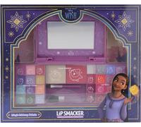 Lip Smacker Wish Beauty Palette, Set de Maquillaje para Niñas Inspirado en la Princesa de Disney Wish, Incluye Brillos Labiales, Sombras Brillantes y Rubor, Accesorios de Maquillaje y Espejo Incluidos