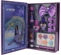 Lip Smacker Wish Book Tin, Kit de Maquillaje para niñas de Disney Wish, con Pintalabios, Sombras Brillantes, Esmaltes de Uñas y Accesorios de Belleza a Forma de Libro Mágico para Lucir como Princesa